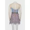 Mini dress with mesh inserts