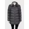 Quilted A-line down jacket