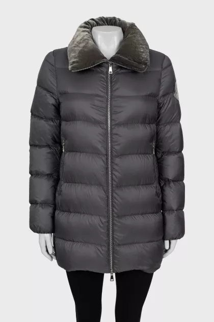 Quilted A-line down jacket