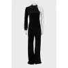 Velour One Shoulder Jumpsuit
