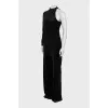 Velour One Shoulder Jumpsuit