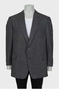 Men's wool jacket with a small print