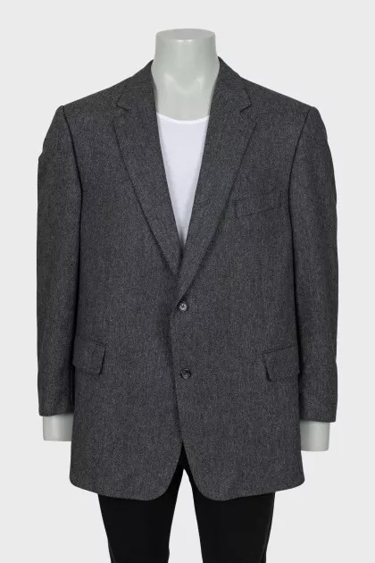Men's wool jacket with a small print