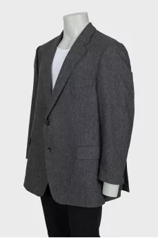 Men's wool jacket with a small print