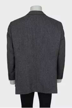 Men's wool jacket with a small print
