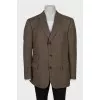 Men's wool jacket with print