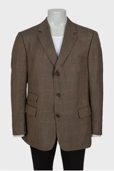 Men's wool jacket with print