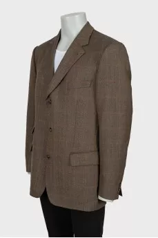 Men's wool jacket with print