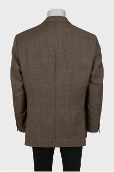 Men's wool jacket with print