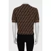 T-shirt with branded print and slits