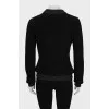 Fitted sweater with gold buttons