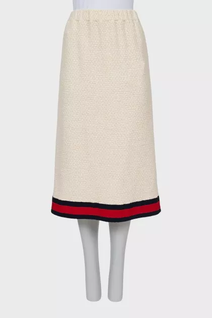 Midi skirt with elastic band