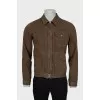 Men's denim jacket brown