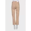 Straight leg jeans with raw edge