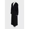 Short pile coat with belt