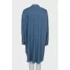 Denim dress with fringe