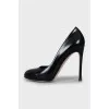 Black high heel shoes