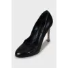 Black high heel shoes