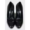 Black high heel shoes