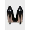 Black high heel shoes