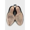 Black high heel shoes