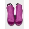 Purple leather sandals