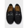 Men's loafers with silver buckle
