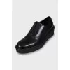 Leather platform shoes