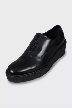 Leather platform shoes