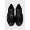 Leather platform shoes