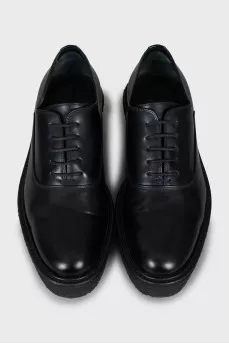 Leather platform shoes
