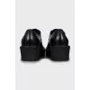 Leather platform shoes