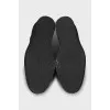 Leather platform shoes