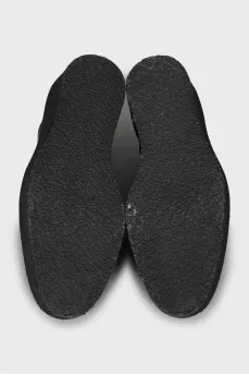 Leather platform shoes