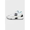 Combination sneakers with embossed logo