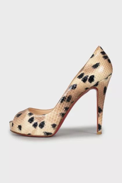 Snakeskin High Heels