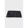 Polka dot print textile clutch