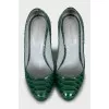 Green leather shoes
