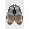Green leather shoes