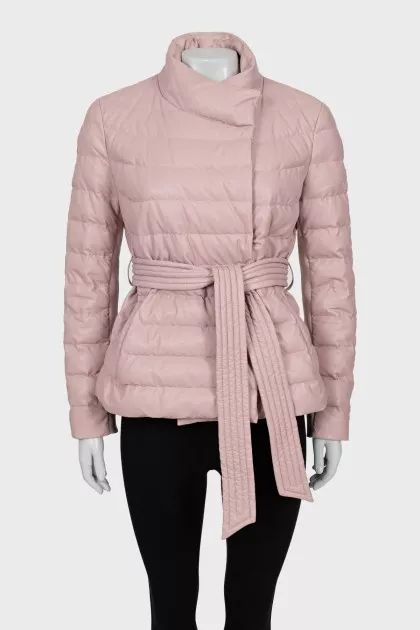 Quilted faux leather jacket