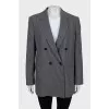 Double-breasted jacket made of wool and cashmere
