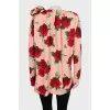 Floral Print Blouse with Slits