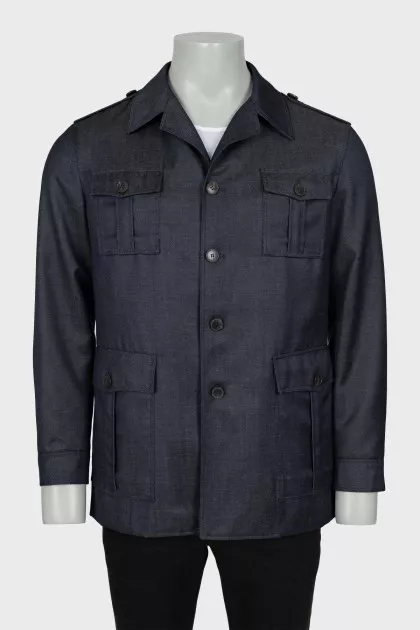 Men's wool and mohair jacket