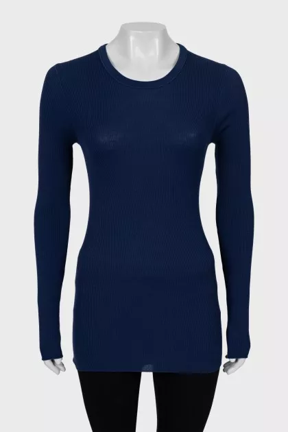 Merino wool ribbed jumper