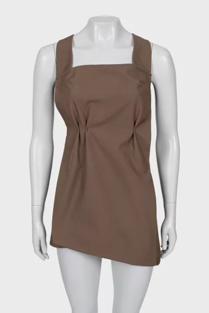 Brown buttoned sarafan