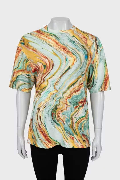 Oversized T-shirt with abstract print