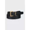 Leather belt with gold fittings