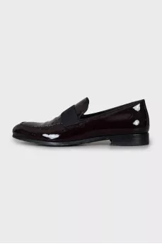 Men's Purple Patent Leather Loafers