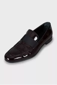 Men's Purple Patent Leather Loafers