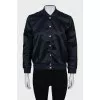Blue bomber jacket with buttons